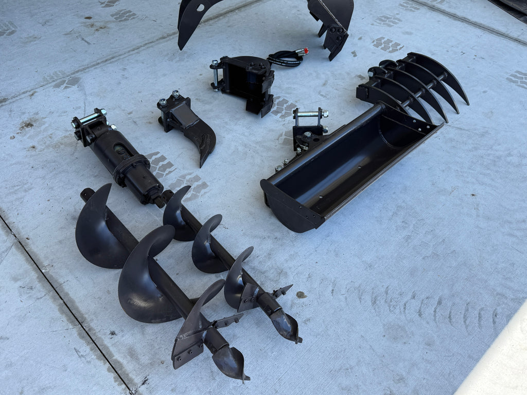 Optional 25mm Pin Mini Excavator Deluxe Attachment Pack - Special
