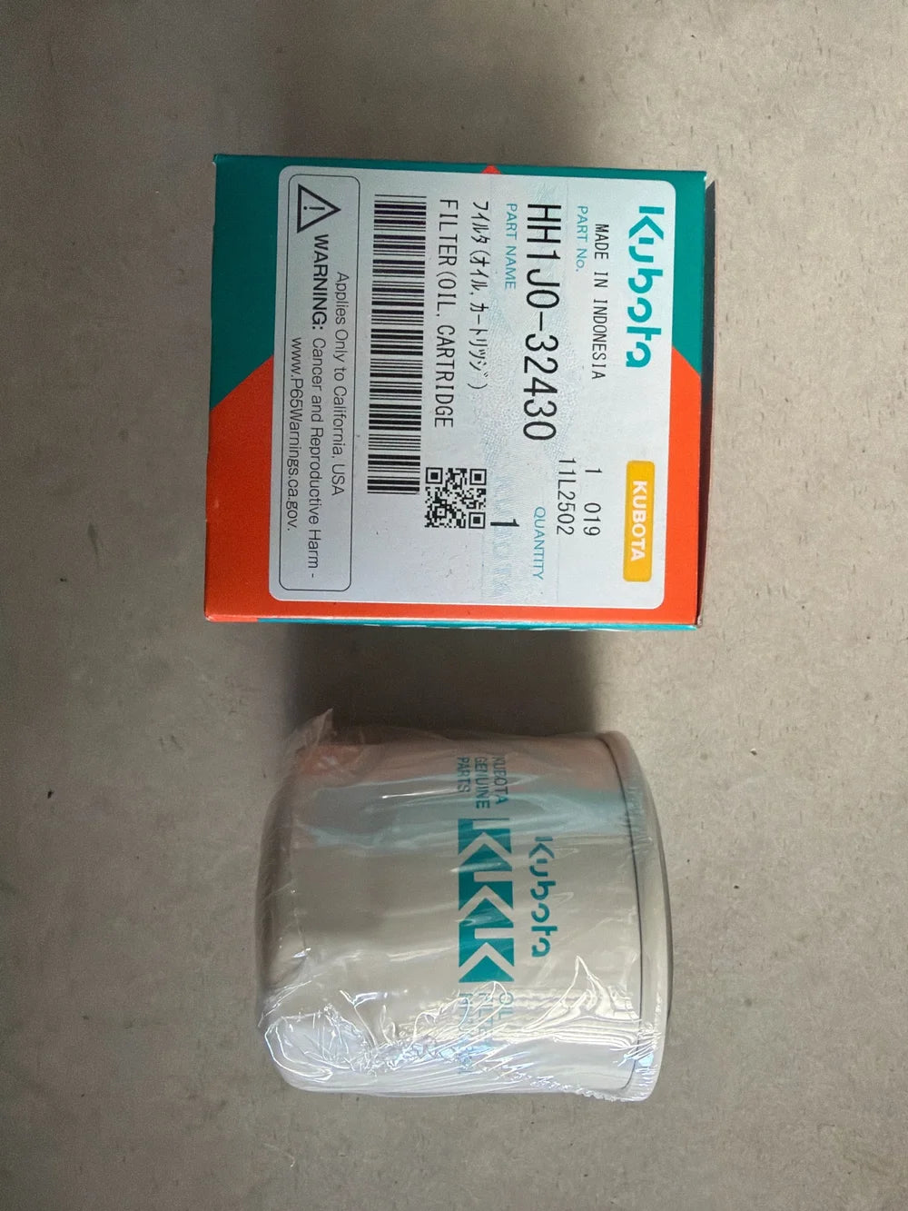 Kubota D722/D902 Engine Oil Filter - HH1J0-32430