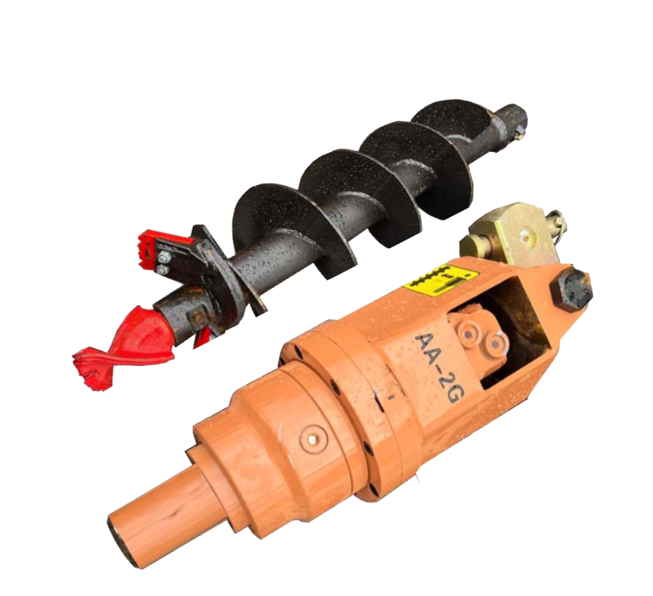 Mini Excavator Attachment - 30mm Pin - Impact Auger Set C/W 300mm Drill